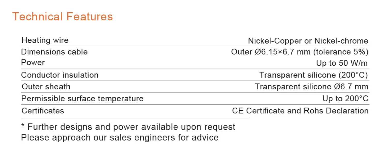 Drain-Line Heating Cable